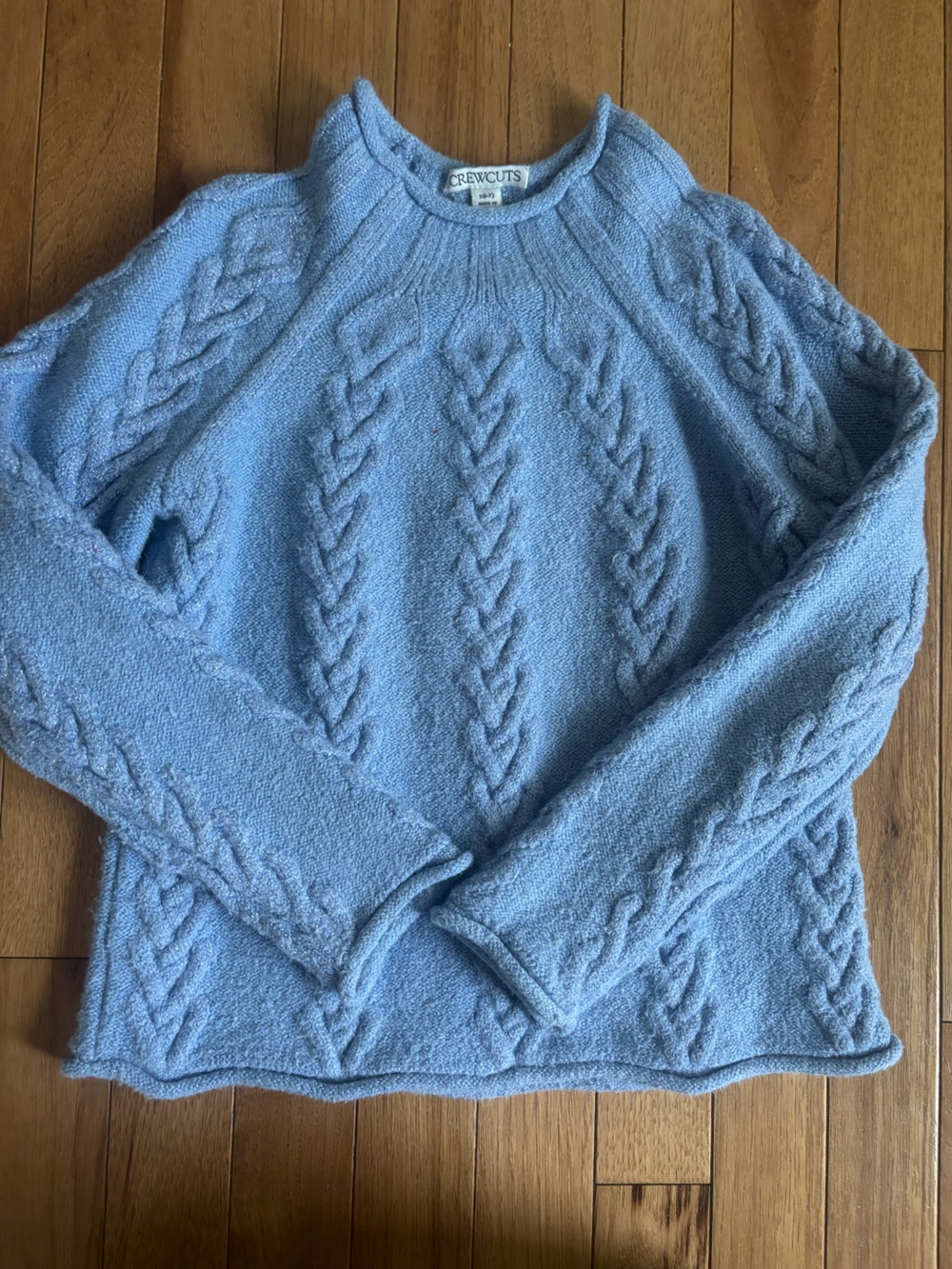 Crewcuts Light Blue Cable-Knit Sweater